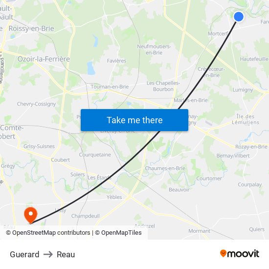 Guerard to Reau map