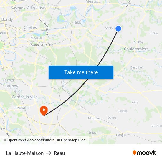 La Haute-Maison to Reau map