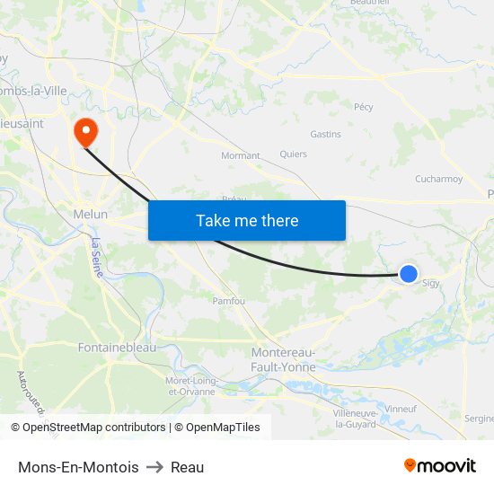 Mons-En-Montois to Reau map