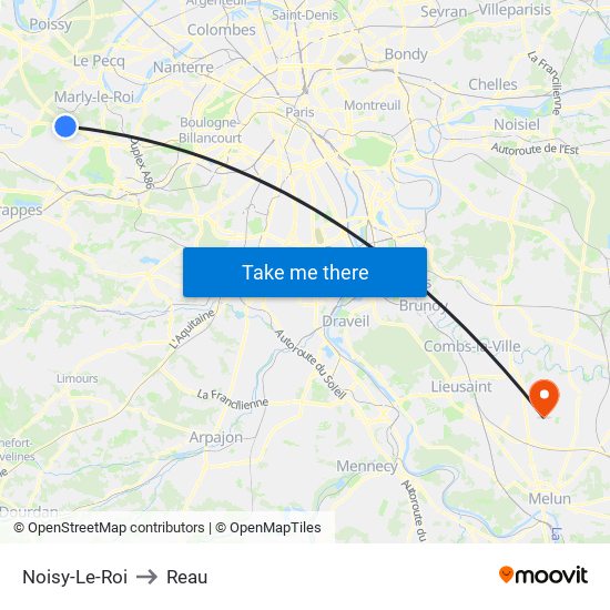 Noisy-Le-Roi to Reau map