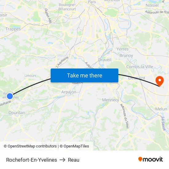 Rochefort-En-Yvelines to Reau map