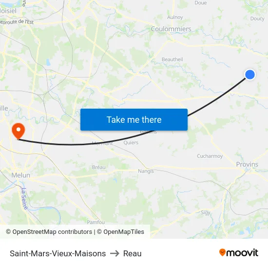 Saint-Mars-Vieux-Maisons to Reau map