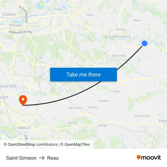 Saint-Simeon to Reau map