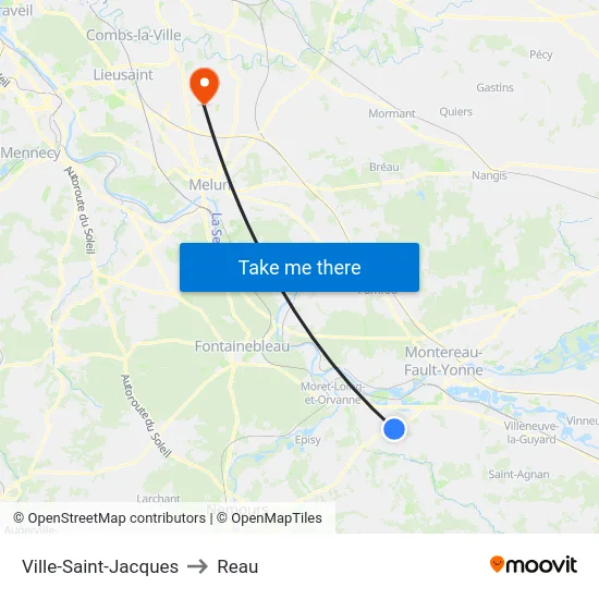 Ville-Saint-Jacques to Reau map