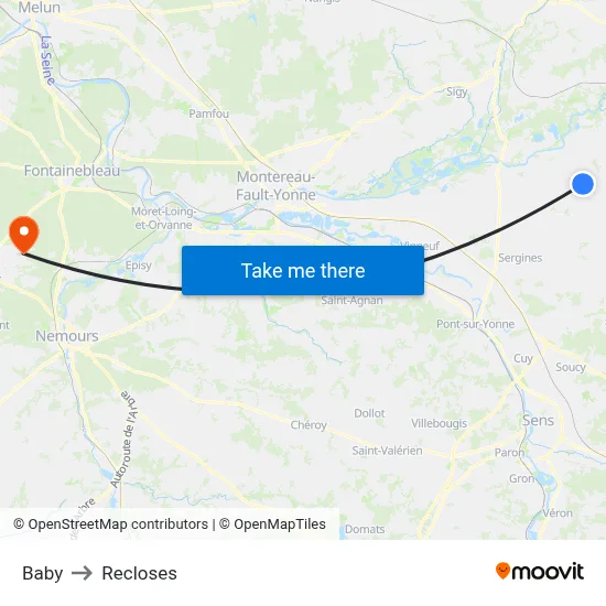 Baby to Recloses map