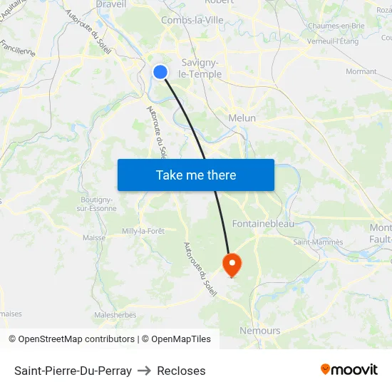 Saint-Pierre-Du-Perray to Recloses map
