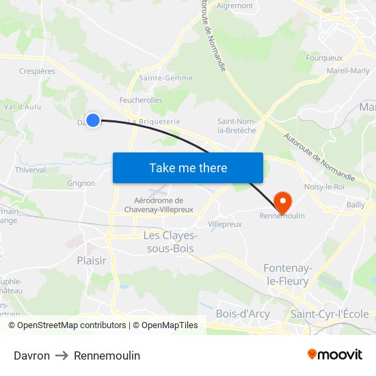 Davron to Rennemoulin map