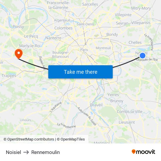 Noisiel to Rennemoulin map