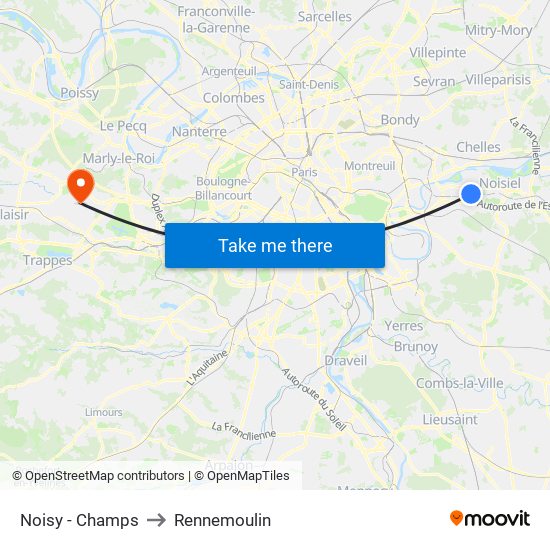 Noisy - Champs to Rennemoulin map