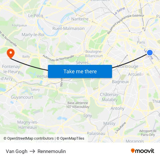 Van Gogh to Rennemoulin map