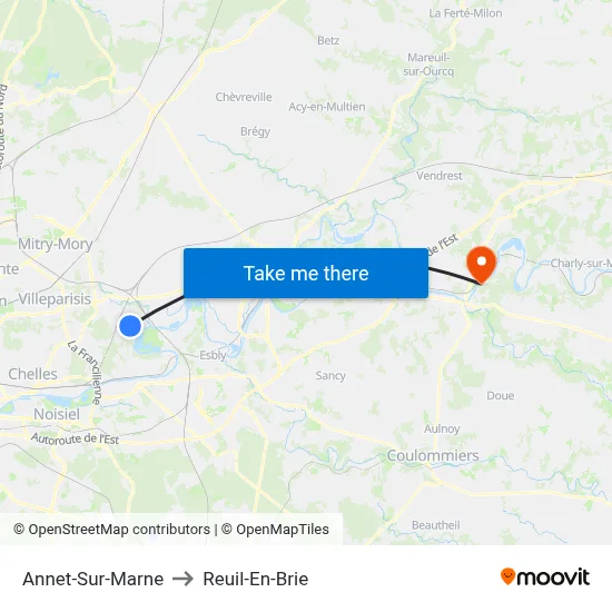 Annet-Sur-Marne to Reuil-En-Brie map