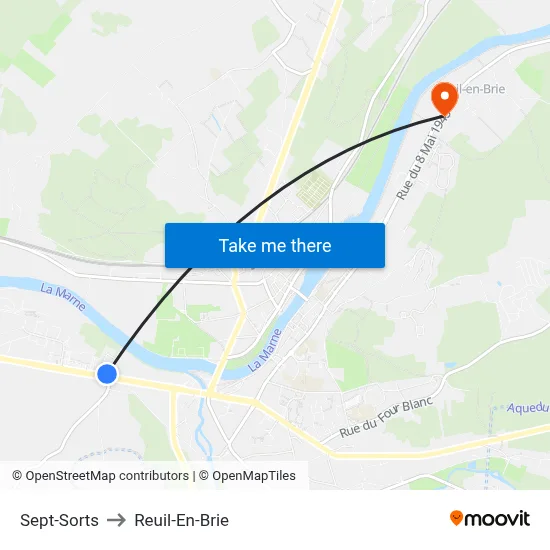 Sept-Sorts to Reuil-En-Brie map