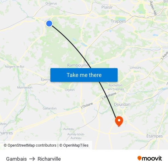 Gambais to Richarville map