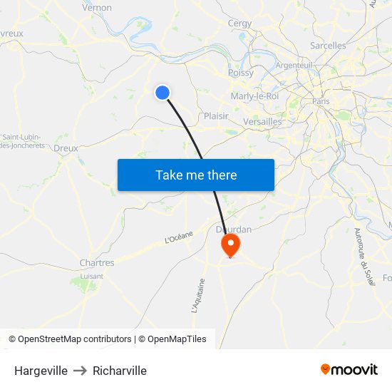 Hargeville to Richarville map