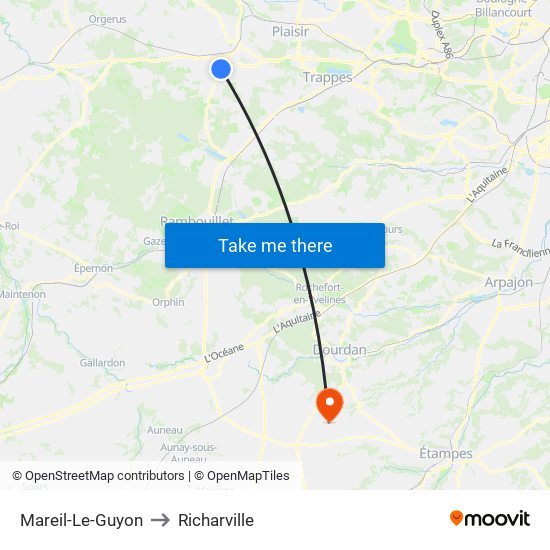 Mareil-Le-Guyon to Richarville map