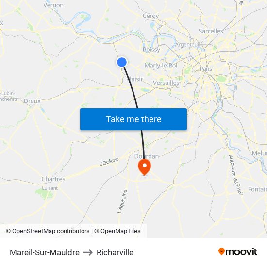 Mareil-Sur-Mauldre to Richarville map
