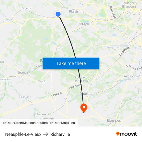 Neauphle-Le-Vieux to Richarville map