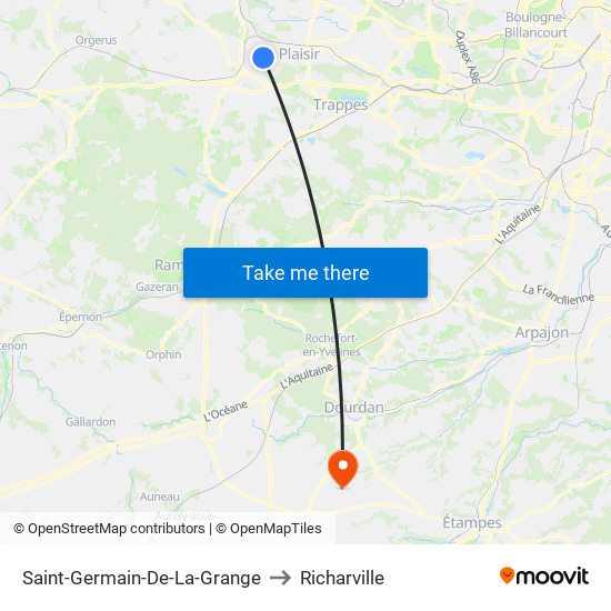 Saint-Germain-De-La-Grange to Richarville map