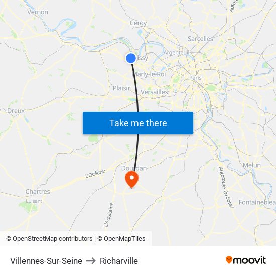 Villennes-Sur-Seine to Richarville map