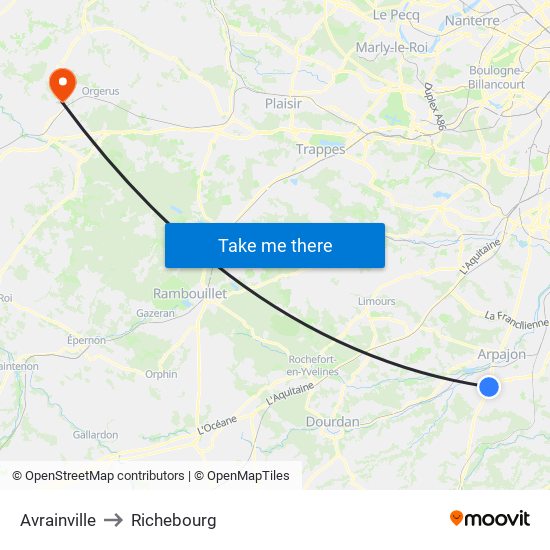 Avrainville to Richebourg map