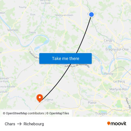 Chars to Richebourg map