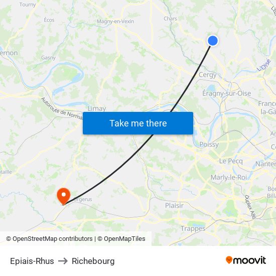 Epiais-Rhus to Richebourg map