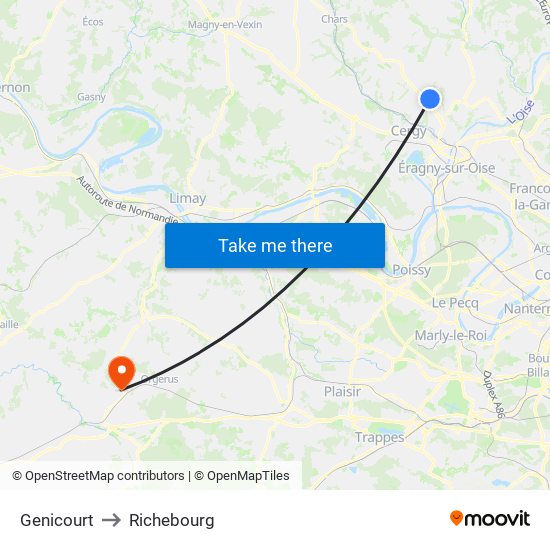 Genicourt to Richebourg map