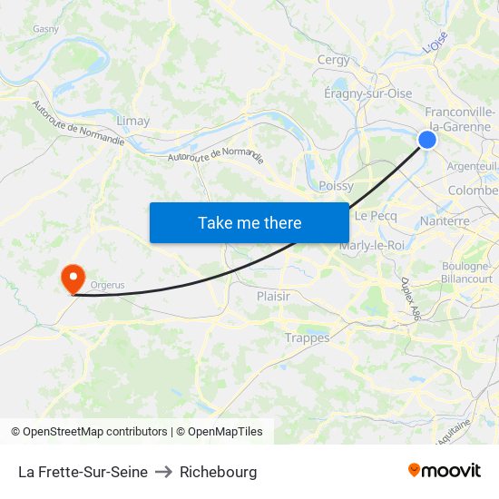 La Frette-Sur-Seine to Richebourg map
