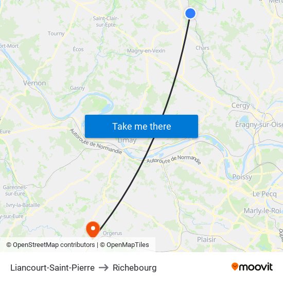 Liancourt-Saint-Pierre to Richebourg map