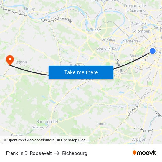 Franklin D. Roosevelt to Richebourg map