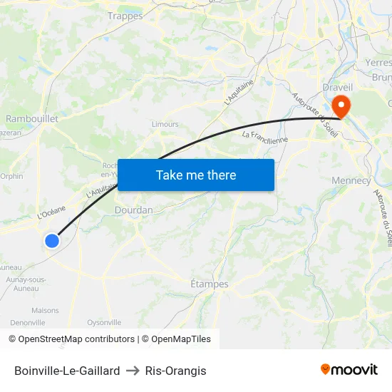 Boinville-Le-Gaillard to Ris-Orangis map