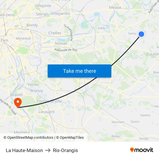 La Haute-Maison to Ris-Orangis map