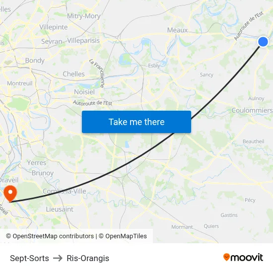 Sept-Sorts to Ris-Orangis map