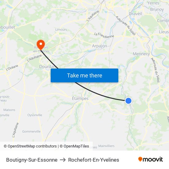 Boutigny-Sur-Essonne to Rochefort-En-Yvelines map