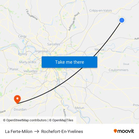 La Ferte-Milon to Rochefort-En-Yvelines map