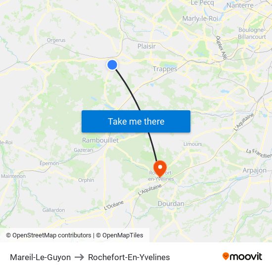 Mareil-Le-Guyon to Rochefort-En-Yvelines map
