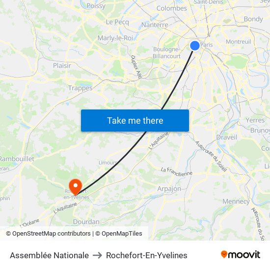 Assemblée Nationale to Rochefort-En-Yvelines map
