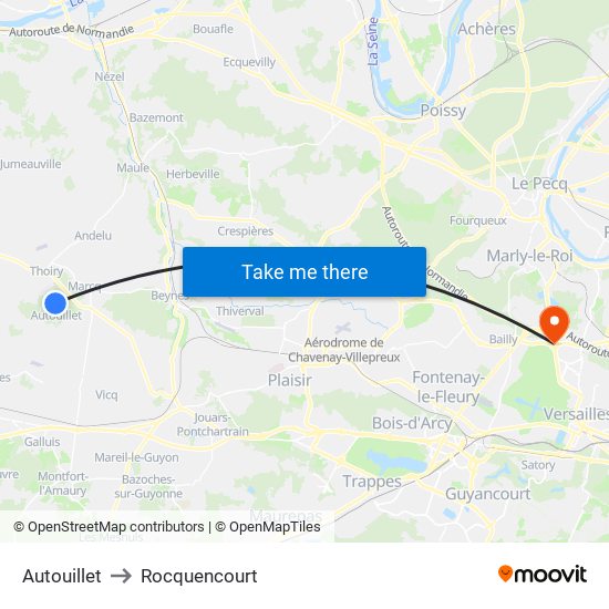 Autouillet to Rocquencourt map