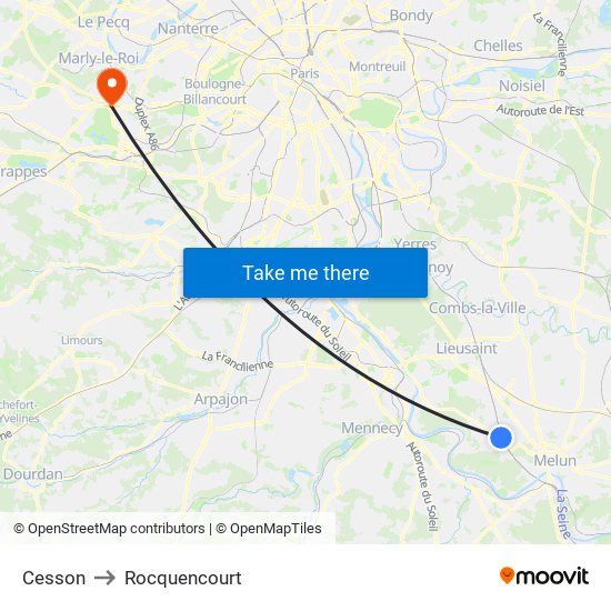 Cesson to Rocquencourt map