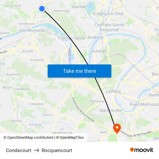 Condecourt to Rocquencourt map