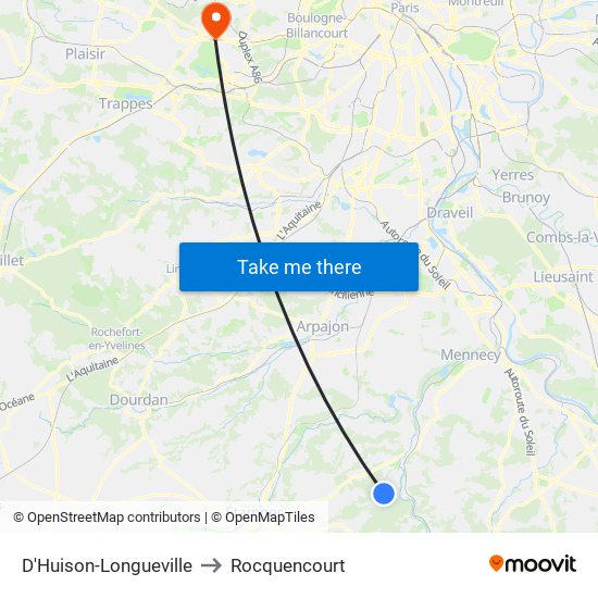 D'Huison-Longueville to Rocquencourt map