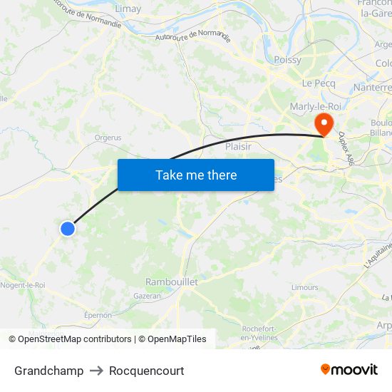 Grandchamp to Rocquencourt map