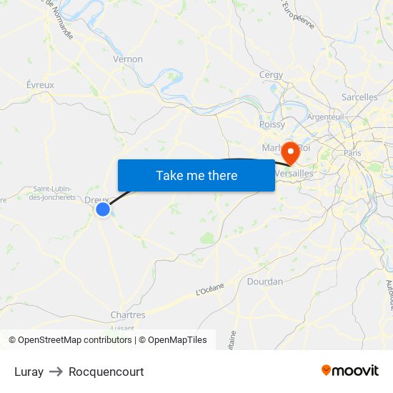 Luray to Rocquencourt map