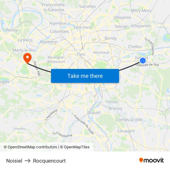 Noisiel to Rocquencourt map