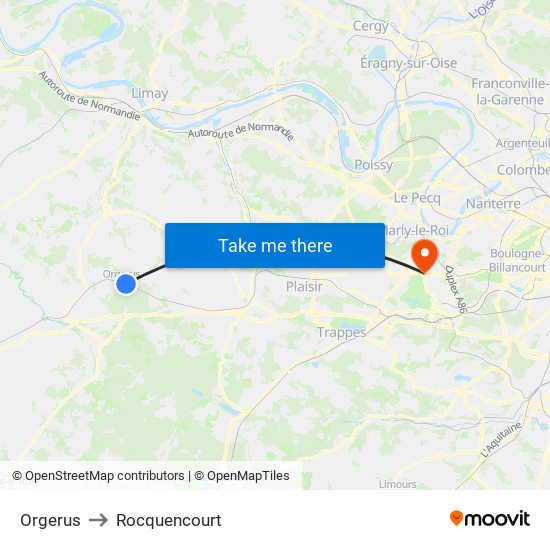 Orgerus to Rocquencourt map