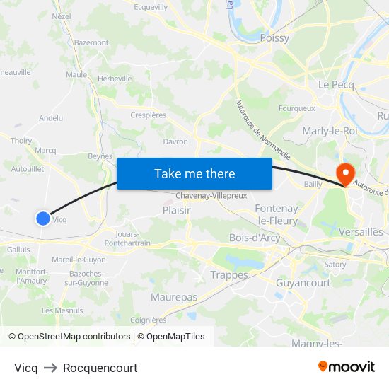 Vicq to Rocquencourt map