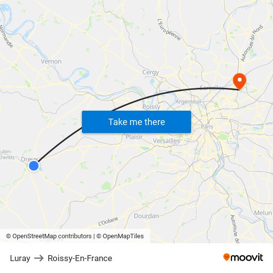Luray to Roissy-En-France map