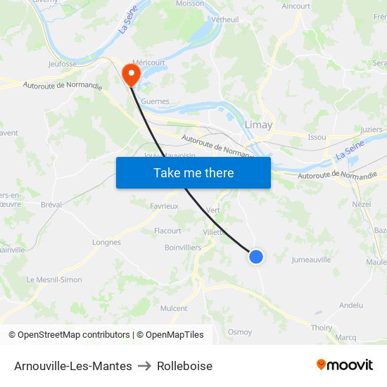 Arnouville-Les-Mantes to Rolleboise map