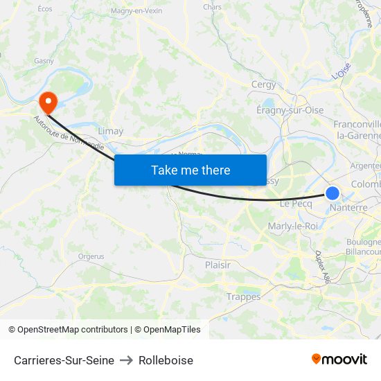 Carrieres-Sur-Seine to Rolleboise map