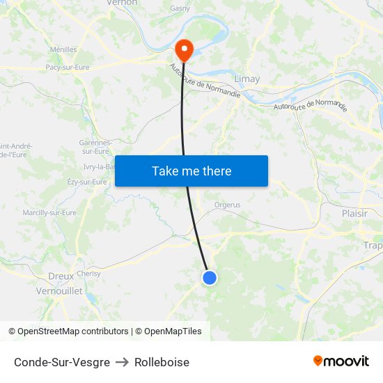 Conde-Sur-Vesgre to Rolleboise map